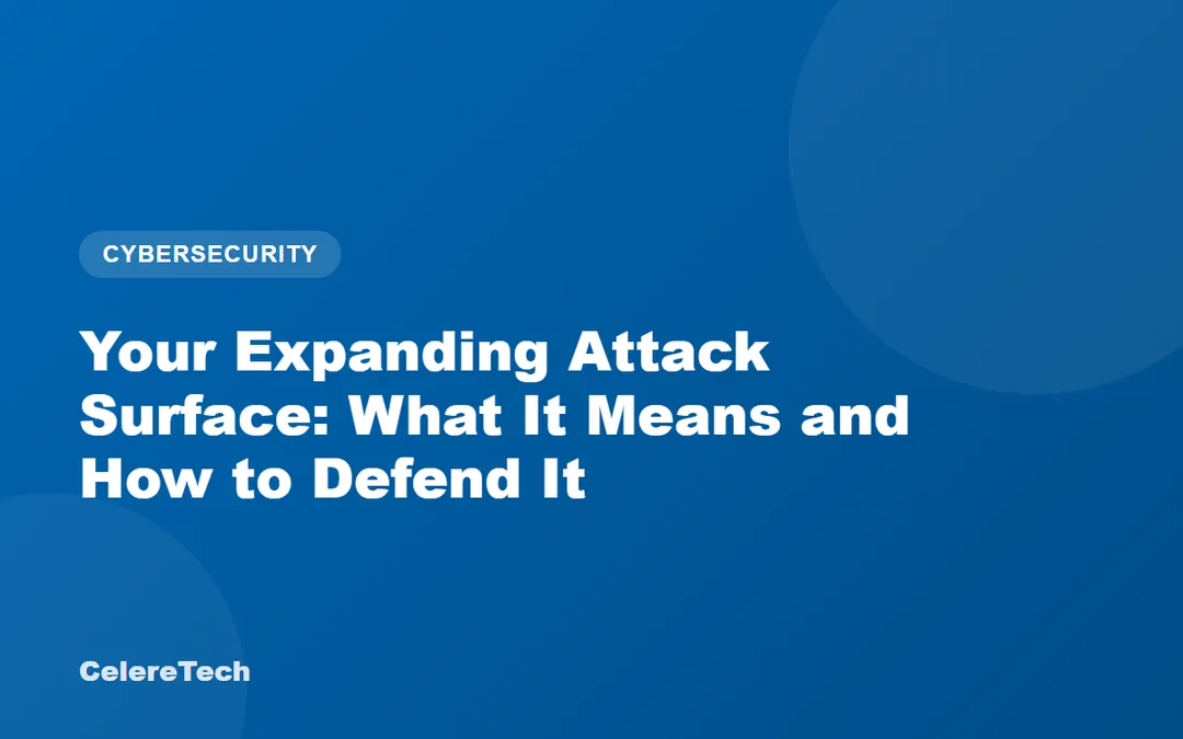 CelereTech blog cover: Your Expanding Attack Surface